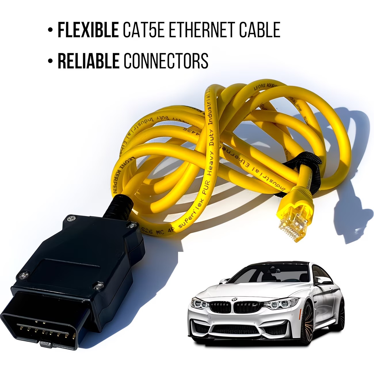 Enet cable for bmw f-series, e sys ista+ icom bootmod3 bimmerlink obd ethernet r