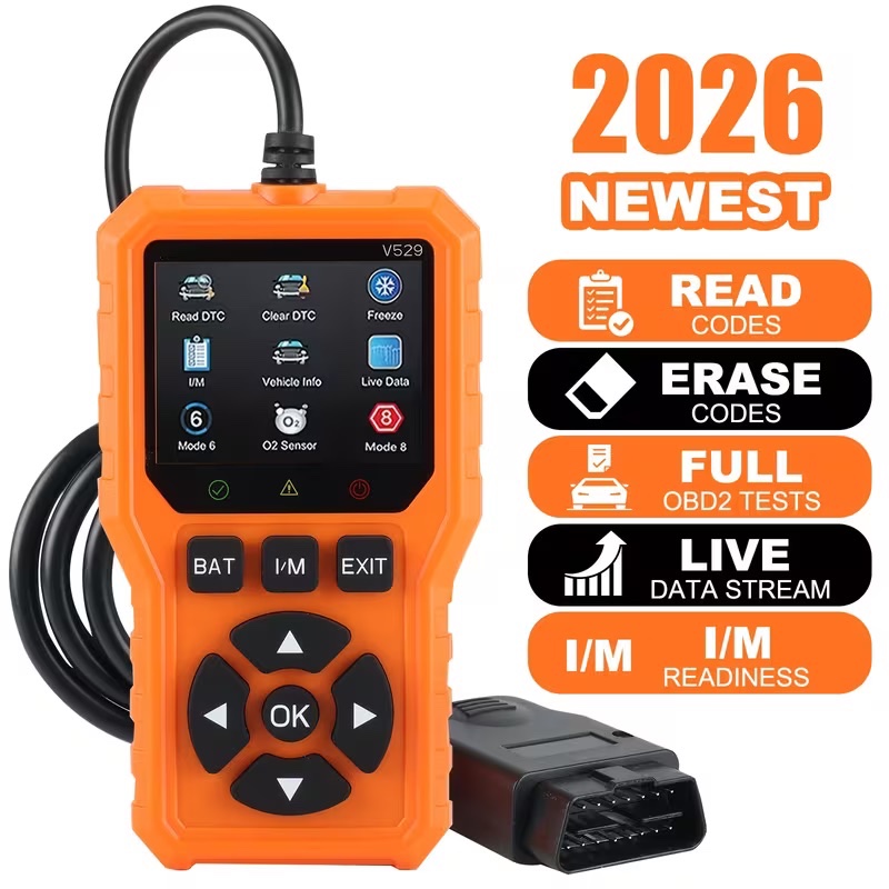 Orange storm lcd display obd2 diagnostic scanner, engine fault code reader, obd2